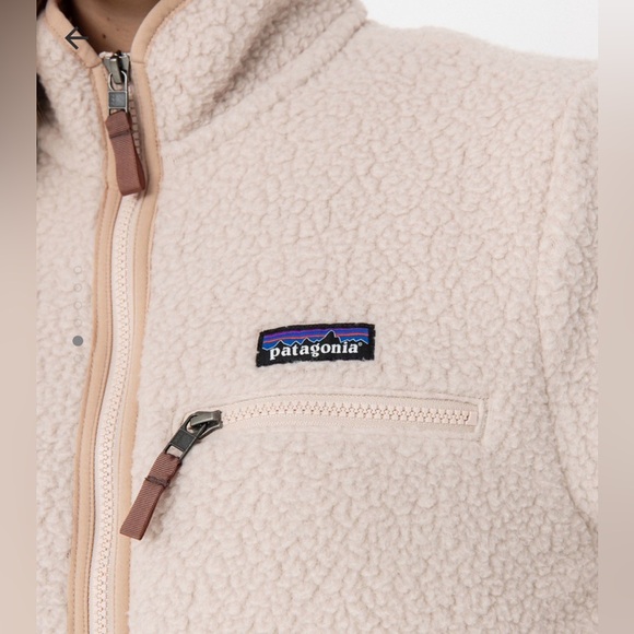 PATAGONIA WOMENS RETRO PILE FLEECE MARSUPIAL-SHROOM TAUPE! - Picture 8 of 10